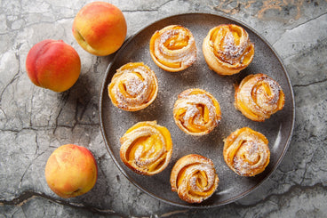 Flaky Peach Pie Cruffins