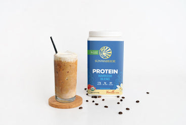 Iced Vanilla Protein Latte with Agave Cold Foam