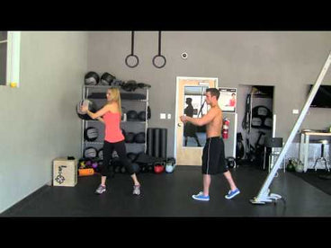 medicine ball oblique toss