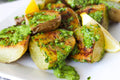 Roasted Potatoes with Spinach Pesto