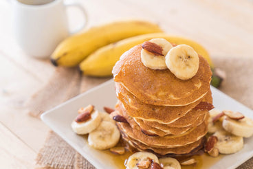 Chocolate Peanut Butter Protein Pancakes