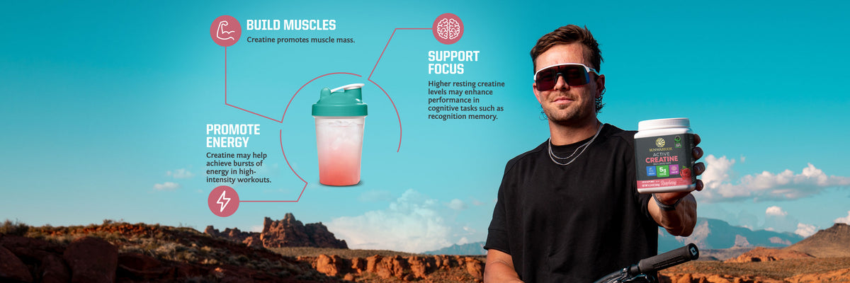 Active Creatine 30 Sticks Raspberry - Life style banner image desktop