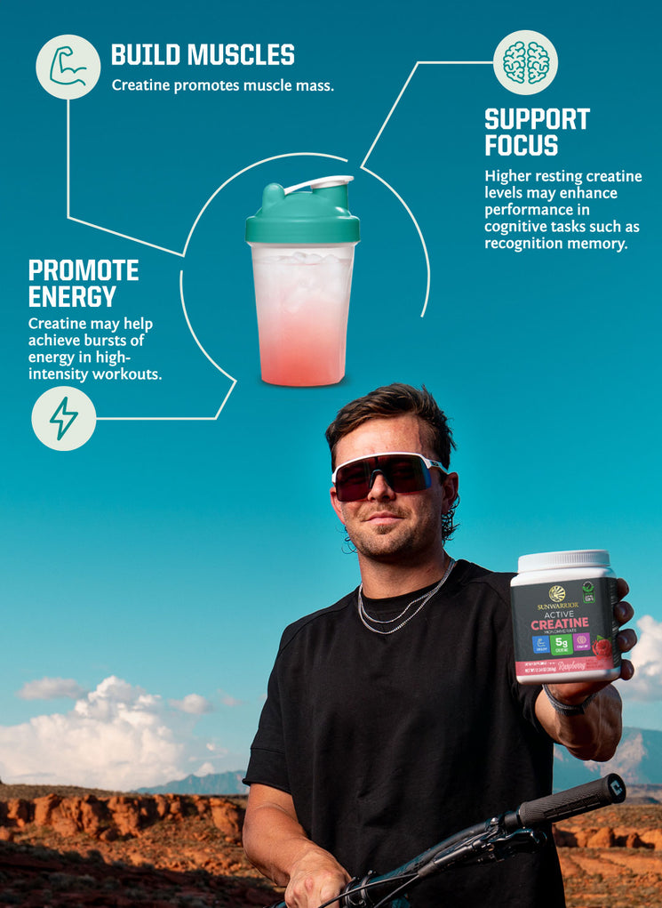 Active Creatine 30 Sticks Raspberry - Life style banner image mobile