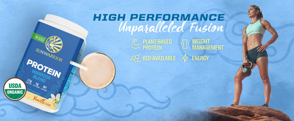 Warrior Blend Organic Protein - Vanilla - Life style banner image desktop