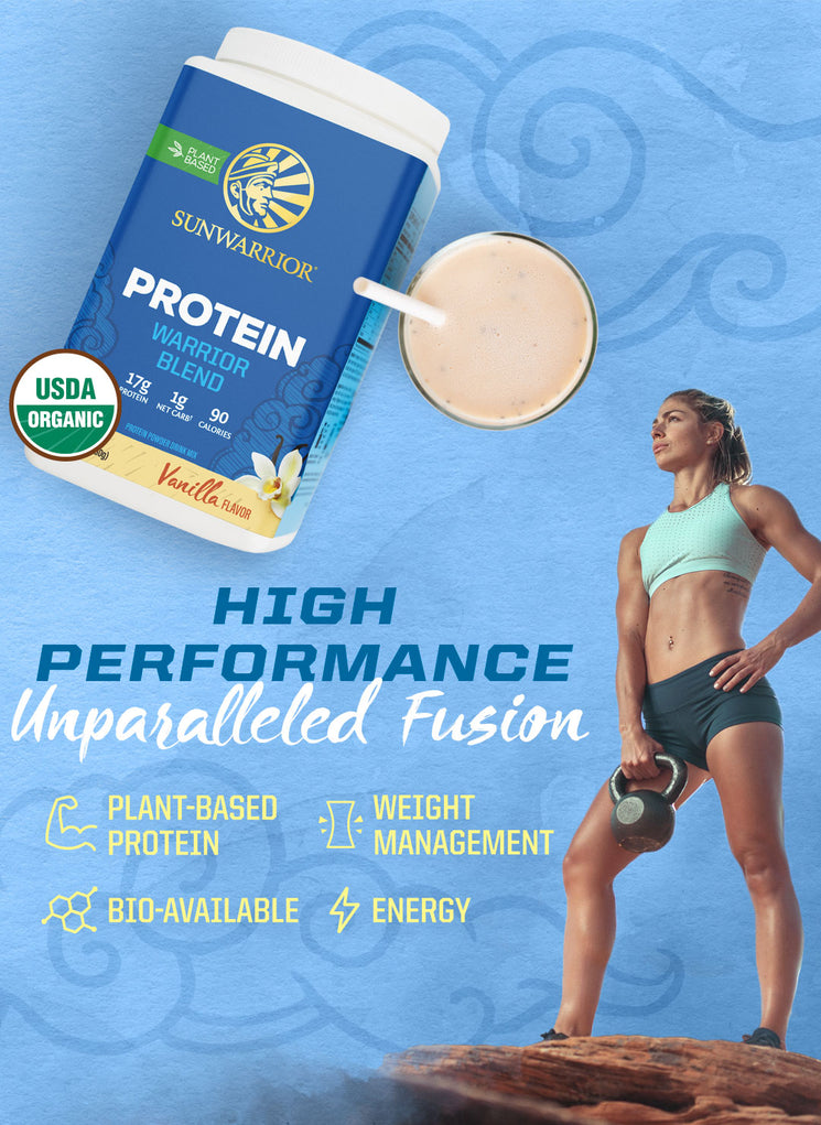 Warrior Blend Organic Protein - Vanilla - Life style banner image mobile