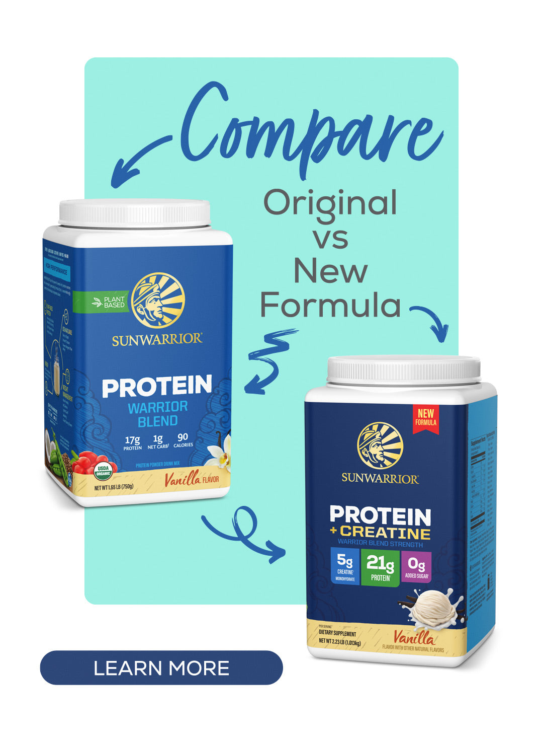 Protein with 5g Creatine - Warrior Blend Strength Unflavored