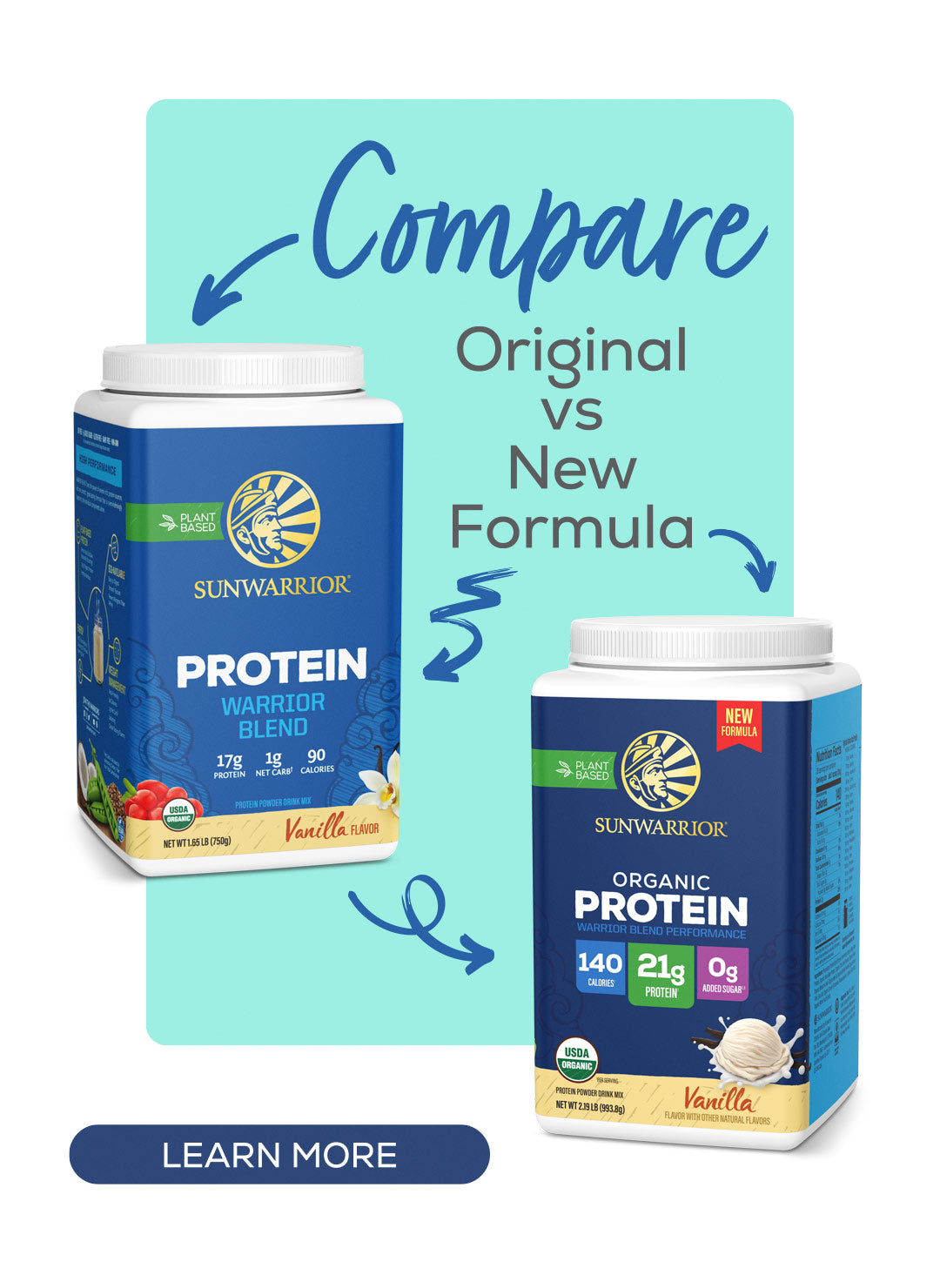 Organic Performance Protein with BCAAs - Warrior Blend Unflavored
