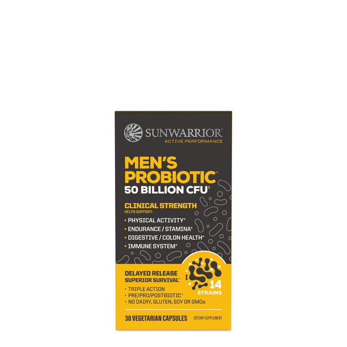 Active Men's Probiotic Capsules Vitamins & Supplements Sunwarrior