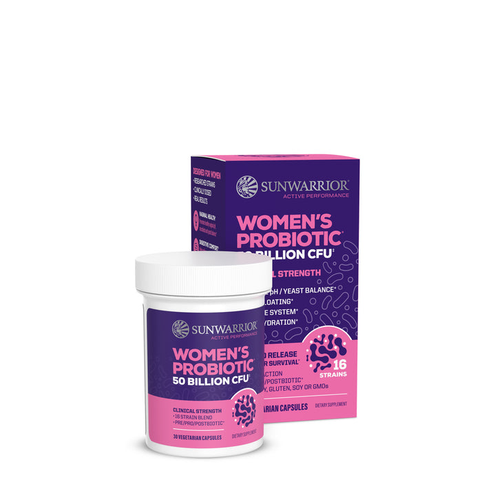 Active Women's Probiotic Capsules Vitamins & Supplements Sunwarrior 30 Servings