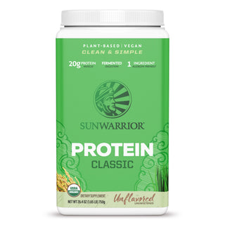 Classic Protein Powder - Unflavored Plant-based Protein Sunwarrior 30 Servings