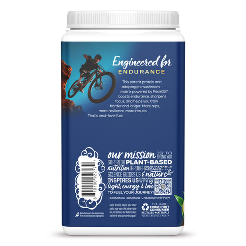 Organic Protein for Endurance with Adaptogenic Mushrooms - Warrior Blend Vanilla Plant-based Protein Sunwarrior