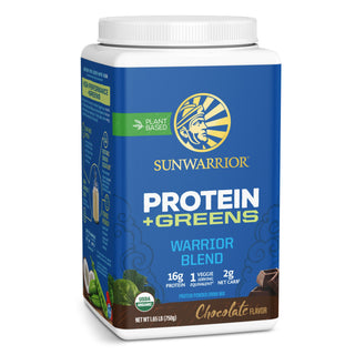 Warrior Blend Protein Plus Greens - Chocolate Plant-based Protein Sunwarrior 30 Servings