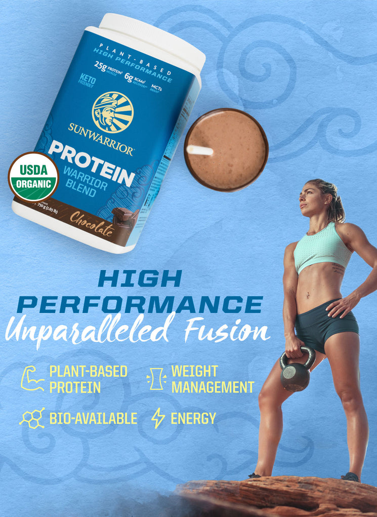 Warrior Blend Organic 90 Servings Vanilla - Life style banner image mobile