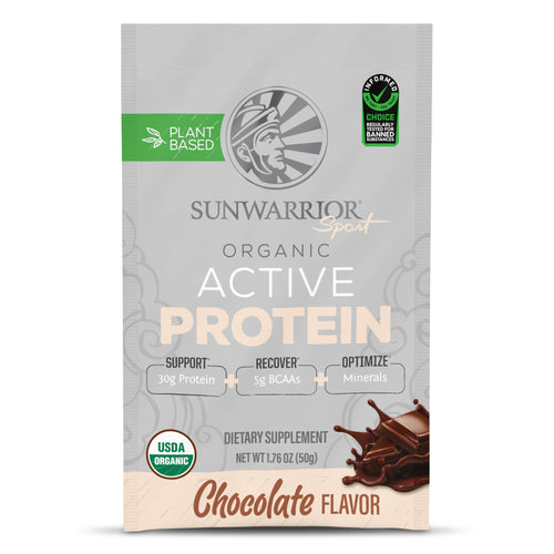 Single Serving Packets Plant-based Protein Sunwarrior Active Protein - Chocolate 1 Packet