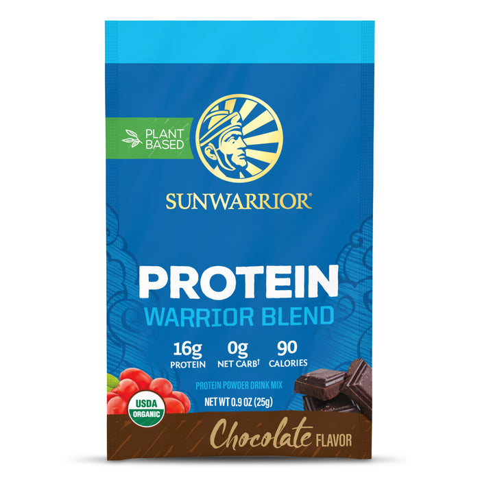 Single Serving Packets Plant-based Protein Sunwarrior Warrior Blend Protein - Chocolate 1 Packet